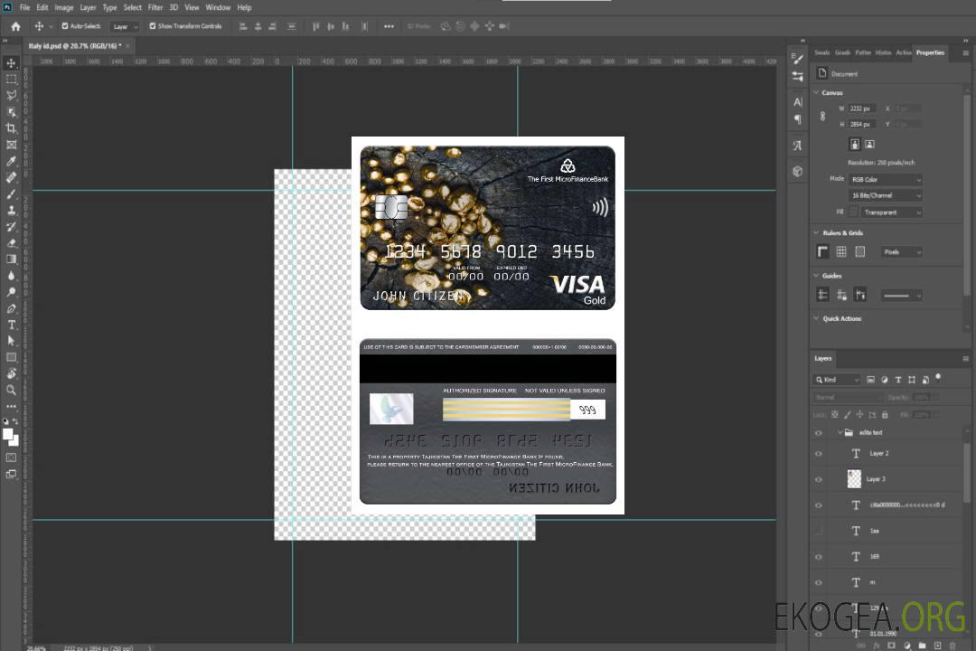 Tadjikistan La première carte bancaire Visa Gold de MicroFinance (FMFB) template